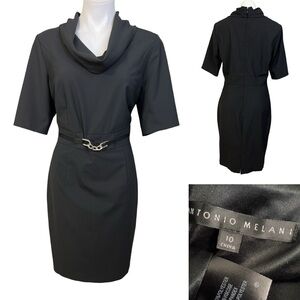 ANTONIO MELANI Charcoal Cowl Neck Dress